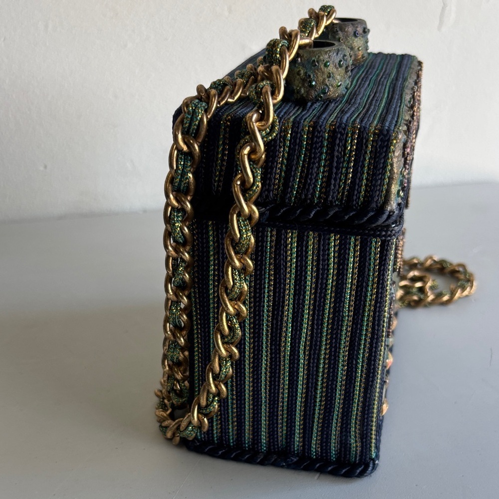 VTG Mary Frances Luxury Crossbody Dragonfly Box Bag Philippines Handmade - Picture 5 of 10